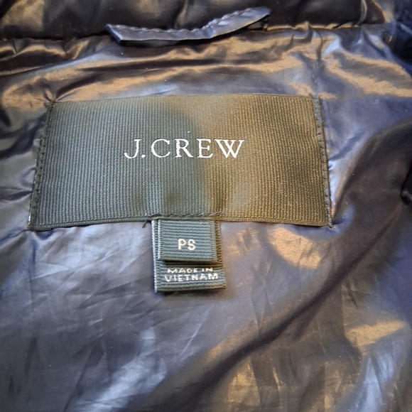 J-CREW Quilted Navy Blue Down Filled Puffer Vest Size Small - Picture 6 of 9